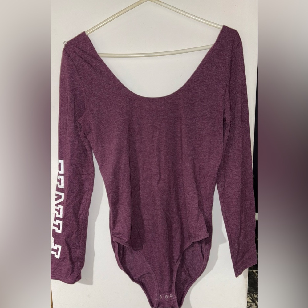 Victoria's Secret Deep Purple Long Sleeve Bodysuit
